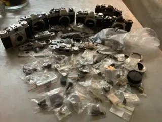 En masse kamera reservedele til Olympus og andre