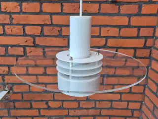 Svævende 80'er-pendel med gennemsigtig skærm