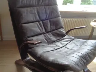 2 stk Læderlænestole