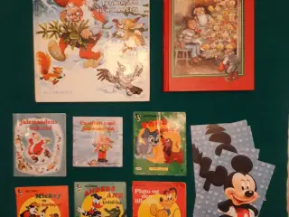8 Julebøger og Mickey Postkort