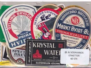 Øl og Sodavands Etiketter - 60 Stk.