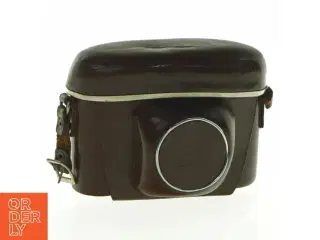 Vintage kamera med læderetui fra Zeiss Ikon (str. 12 cm x 8 cm)