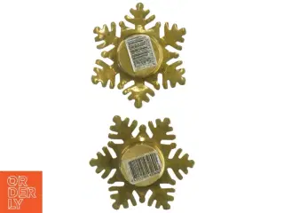 Gyldne snefnug lysstage (str. 11x3 cm)