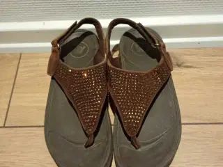 Damesandaler med Velcro,  MEIBALUN, brun, str. 38.