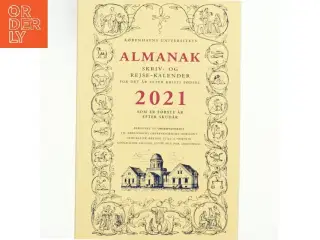 Københavns Universitets Almanak skriv- og rejsekalender 2021 (Bog)