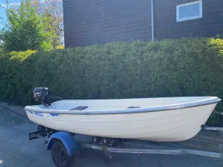 Jolle Terhi 385 inkl påhængsmotor & trailer