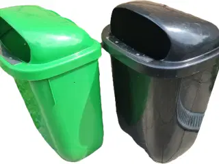 skraldespand til væg / stolpe