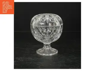 Krystalglas skål med låg (str. Ø. 10 cm)