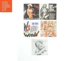 Samling af 7” vinylsingler (str. Ø. 17,5 cm)