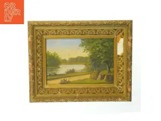 Maleri med landskab (str. 49x39 cm)