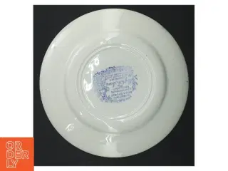 Blå og hvid porcelænstallerkener (str. 16 cm)