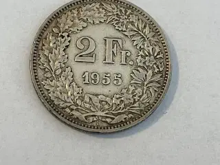 2 Francs Switzerland 1955