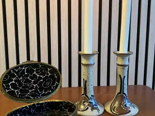 Keramik lysestagesæt