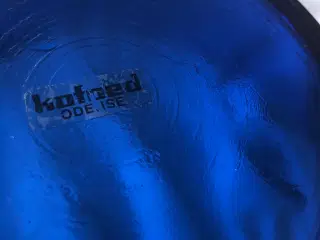 Stor blå glas skål