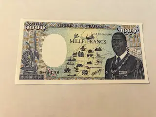 1000 Francs Central African Republic 1985