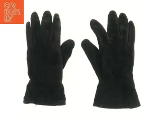 Sorte ruskindshandsker (str. 25 cm)