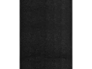 Vaskbar dørmåtte 90x150 cm sort
