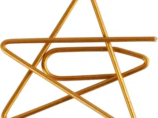 Klips, stjerne, str. 30x30 mm, guld, 6stk./ 1 pk.