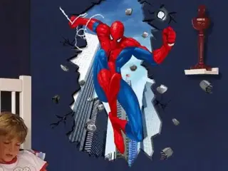 Spiderman wallstickers wallsticker med Spiderman 