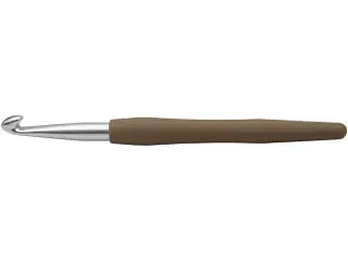 Hæklenål, 8, L: 14,5 cm, str. 8 mm, brun, 1 stk.