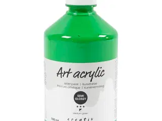 Art Akrylmaling, halvblank, dækkende, medium green, 500ml/ 1 fl.