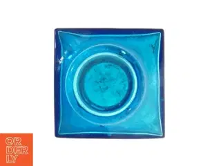 Blå glasflaske (str. 11x4,5 cm)