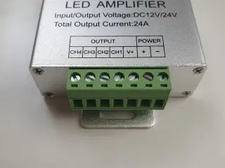 NY! 12V-24V 24A 288W RGBW LED Forstærker