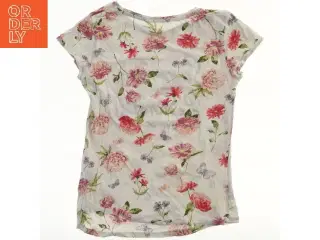 Kortærmet blomstret T-shirt fra H&M (str. 158)
