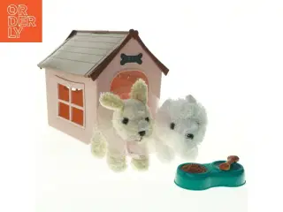 Hundehus med hunde og tilbehør fra Our Generation (str. 25 x 17 x 26 cm)