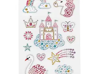 Diamond stickers, unicorn univers, ark 10x16 cm, 1 ark