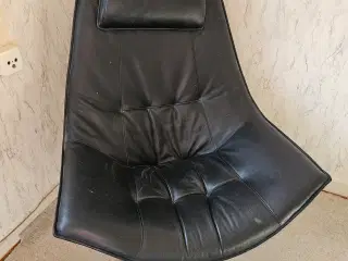 Lædersofa og stol 