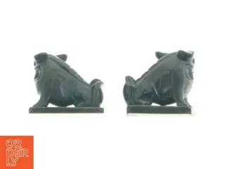 Sorte figurer med Bulldog (str. 5 x 3 x 5 cm)