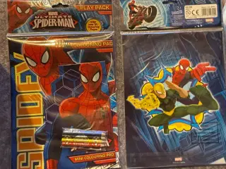 Spiderman malebøger og farveblyanter