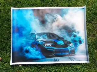 Plakat. En fed bil plakat