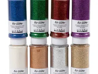 Bio-glimmer, ass. farver, 8x140ml/ 1 pk.