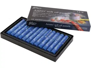 Gallery Oliepastel, L: 7 cm, diam. 11 mm, tykkelse 11 mm, ultra marine blå, 12stk./ 1 pk.