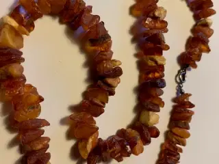 Halskæde i rav - L54 cm - begrænset brugt