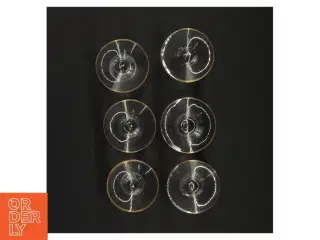 Vintageglas med guldkant (str. 10 x 6 cm)