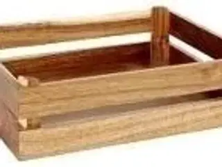 2 stk. Trækasse B350 x D290 x H105 mm 1/2 GN Lys acacia træ