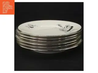 6 Porcelænstallerkener fra Københavns Porcellains Maleri (str. Diameter 16 cm)