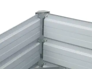 Forhøjet plantekasse 320x40x45 cm galvaniseret stål grå