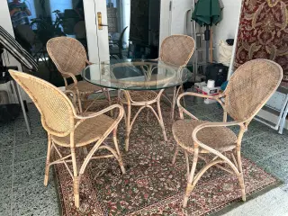 Sika havestue/sommerhus sæt - bord + 4 stole