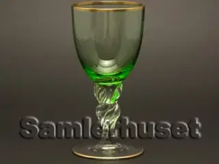 Lyngby Hvidvinsglas, grøn. H:126 mm.