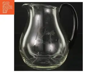 Glaskande med blomstermotiv (str. 17 cm)