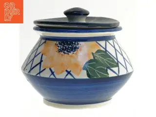 Dekorativ krukke med låg (str. 16x18x18 cm)