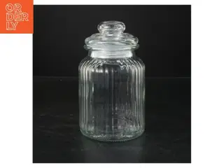 Glaskrukke med låg (str. 18 cm)