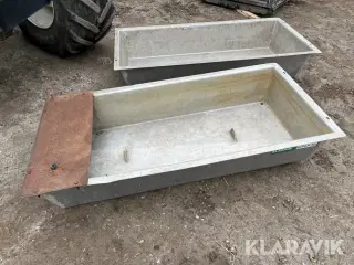Drikke kar/trug Alumimium 5 styk.
