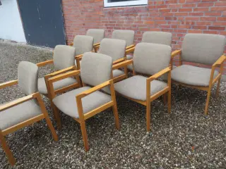 10 stk Armstole /Konference stole med Grå stof 
