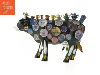 Dekorativ kofigurine med kopmotiver fra CowParade (str. 20 cm)