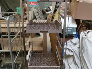 Bakkevogn med 3 opvaskebakker
